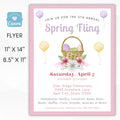 spring fling daddy daughter dance flyer set editable templates